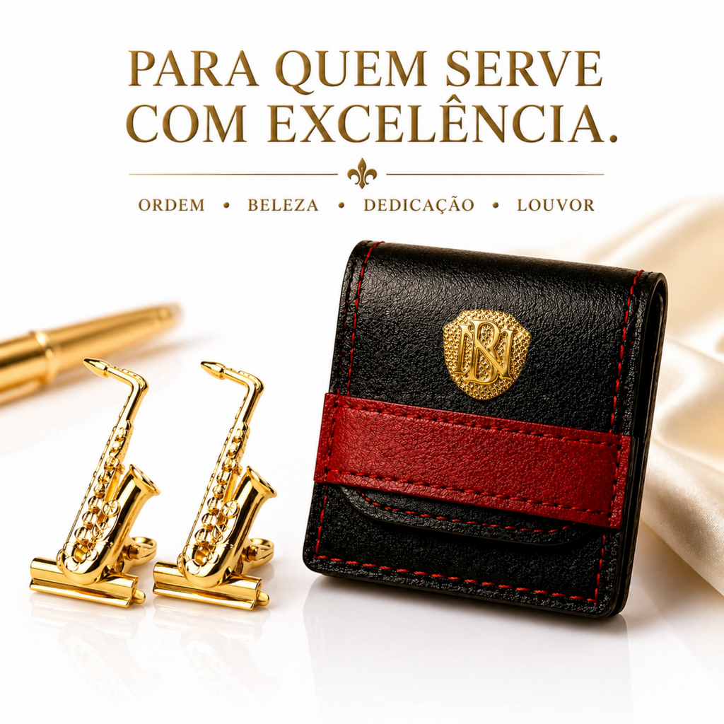 Prendedor de Partituras Saxofone Alto Par - Flash de Ouro