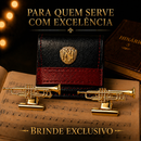 Prendedor de Partituras Trompete Par - Flash de Ouro