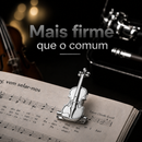 Prendedor de Partituras Violino Par - Tonalidade Prateada