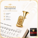 Prendedor de Partituras Tuba Par - Flash de Ouro