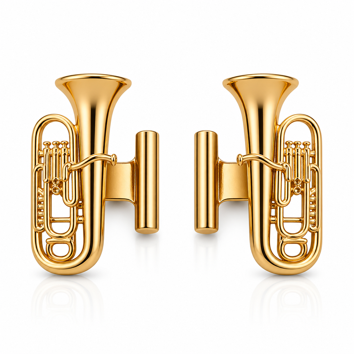 Prendedores Bombardino Premium (Par) – Elegância em Flash de Ouro