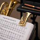 Prendedor de Partituras Tuba Par - Flash de Ouro