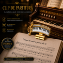 Prendedor de Partituras Órgão Par - Flash de Ouro