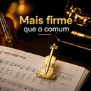 Prendedor Violino Premium (Par) – Elegância em Flash de Ouro