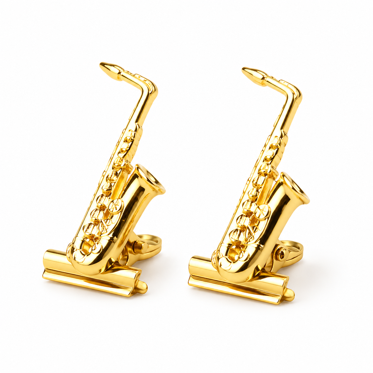 Prendedor de Partituras Saxofone Alto Par - Flash de Ouro