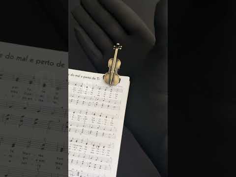 Prendedores de Partituras Violoncelo Par - Flash de Ouro